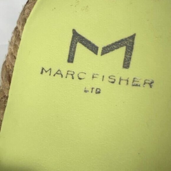 NEW Marc Fisher Light Green Espadrille Slide Leather Flat Sandals 7M - Picture 7 of 8